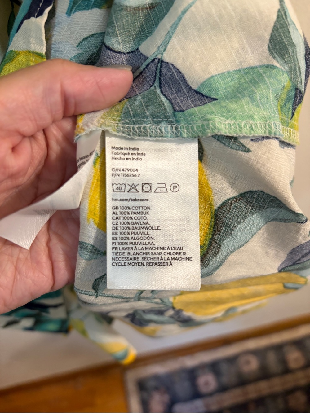 H&M Yellow & White Lemon Print Wrap Mini Dress - Picture 4 of 4
